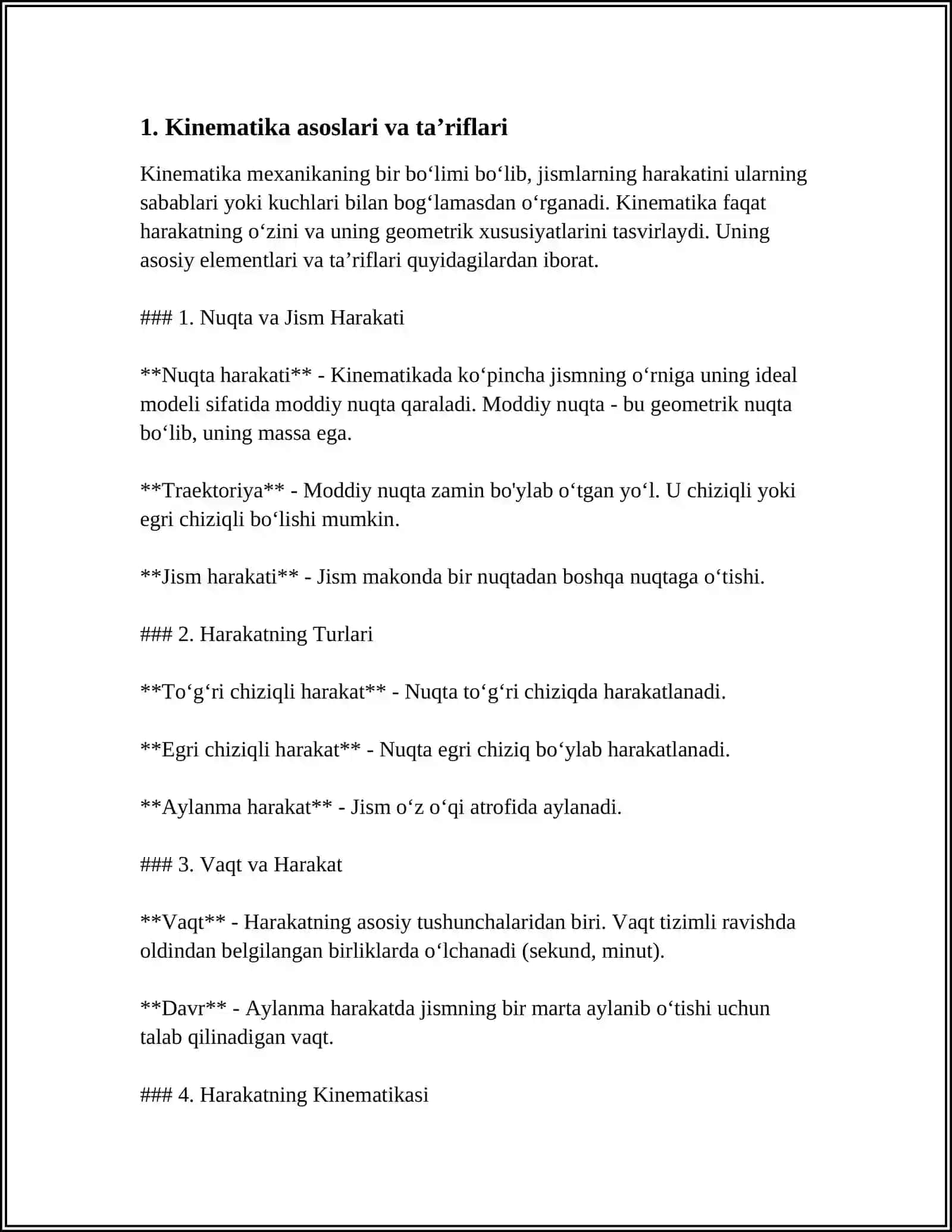 KINEMATIKA ASOSLARI 3