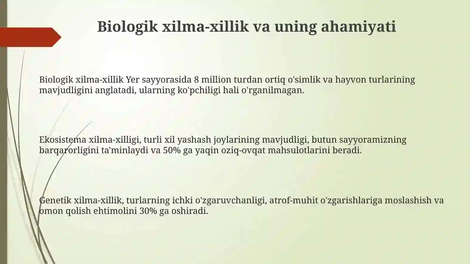 Biologik xilma-xillik va uning ahamiyati 3