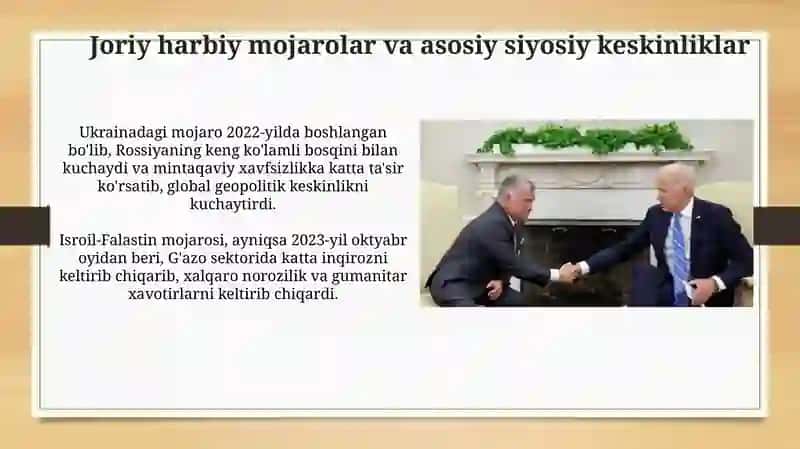 Dunyoda sodir bòlayotgan harbiy siyosiyvaziyatlar 3