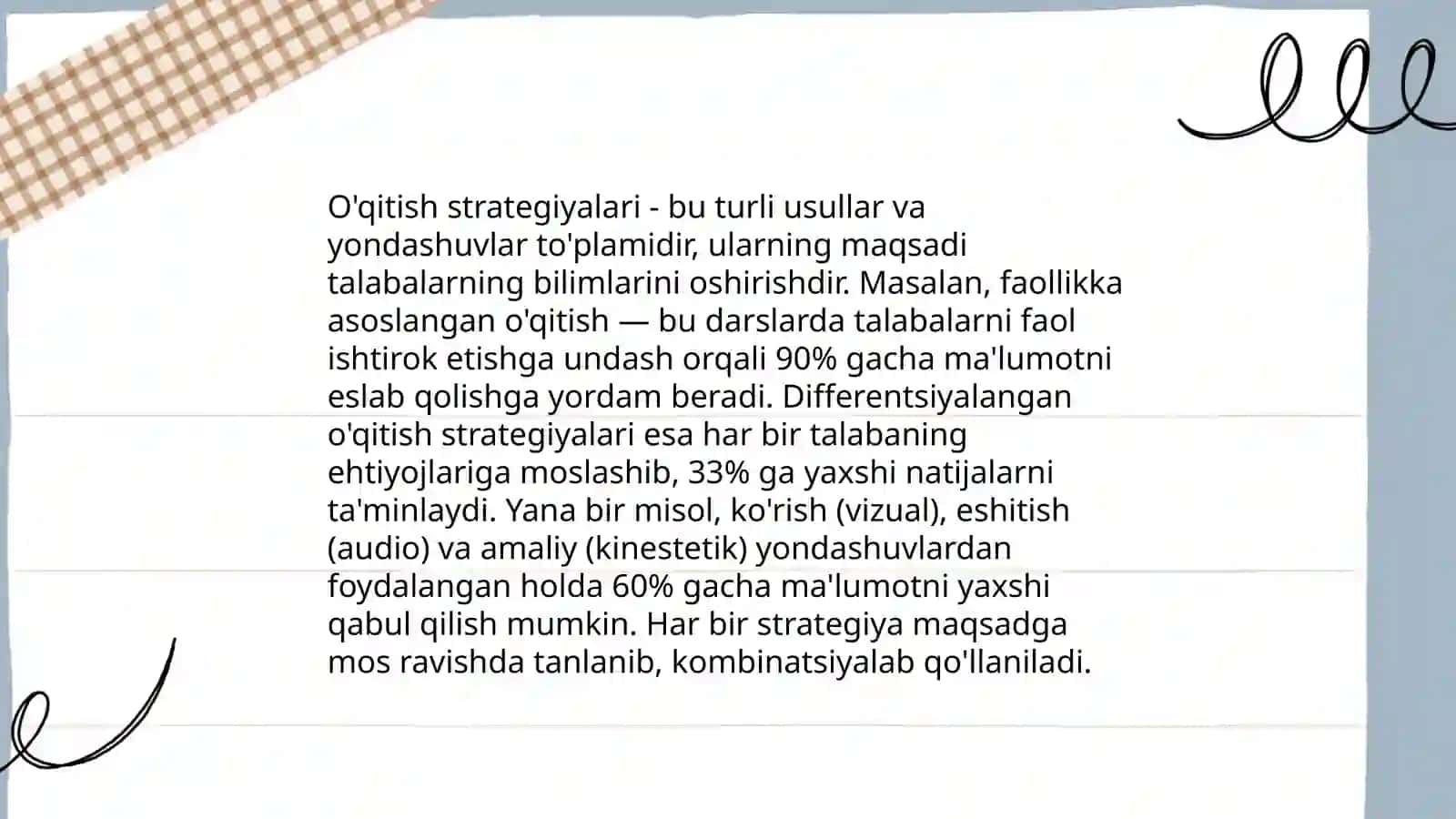 O'qitish strategiyalari 3