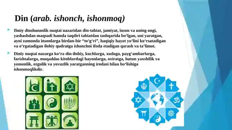 Dinshunoslik fanining predmeti, maqsadi va vazifalari 3