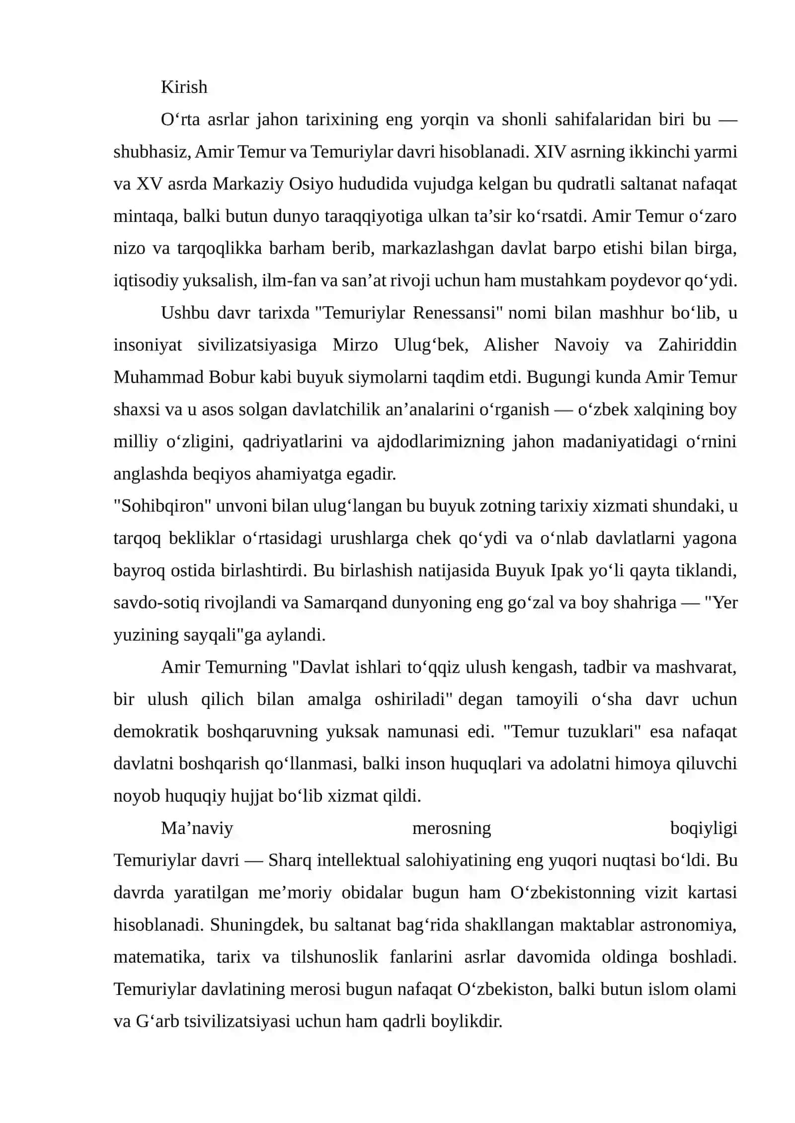 Amir Temur va Temuriylar davlati 3