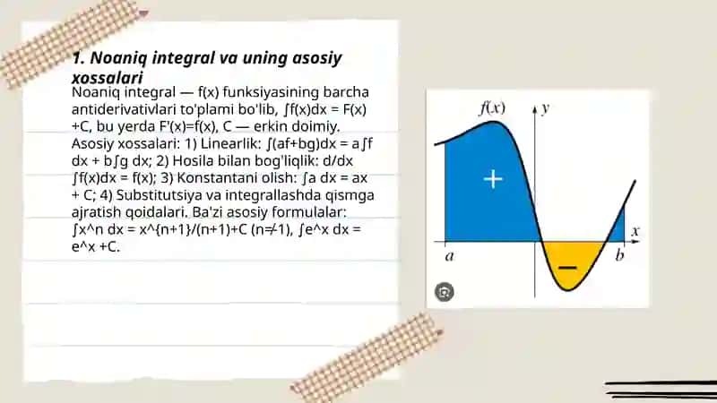 Integral va uning kasbiy sohaga oid tatbiqlari 3