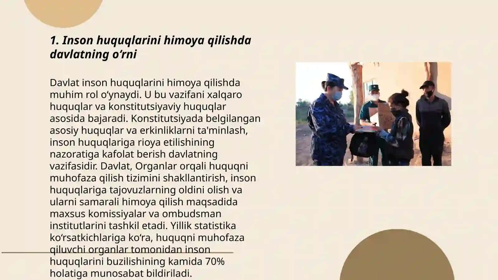 Inson huquqlari va erkinliklari kafolatining yaratilishi 3