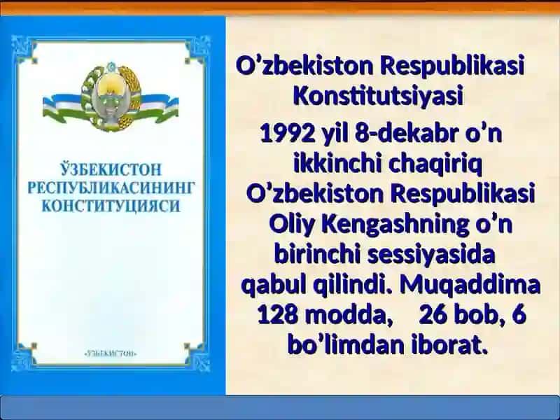 O’zbekiston Respublikasi Konstitutsiyasi 3