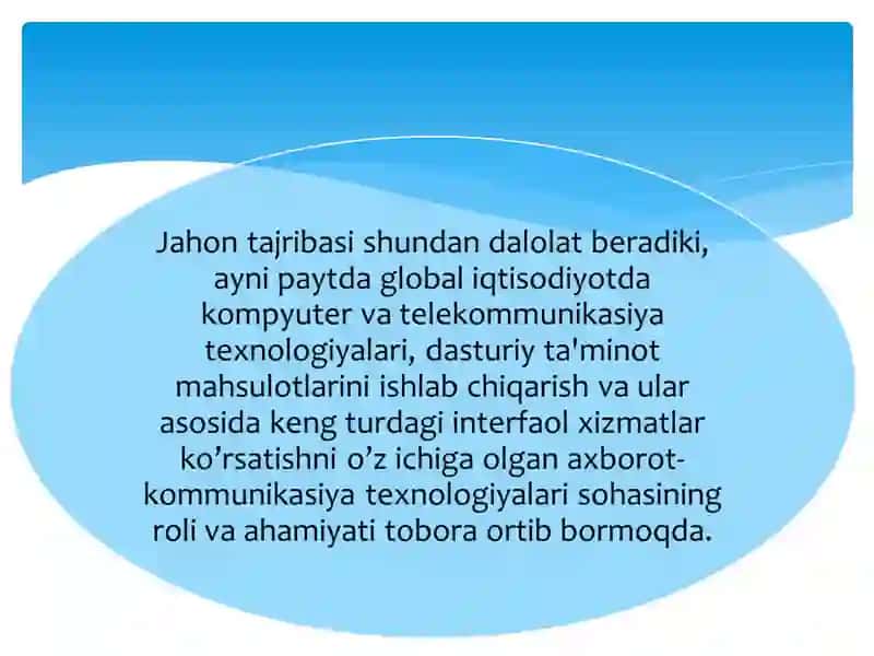 Axborot-Kommunikatsion Texnologiyalar va Tizimlar 3