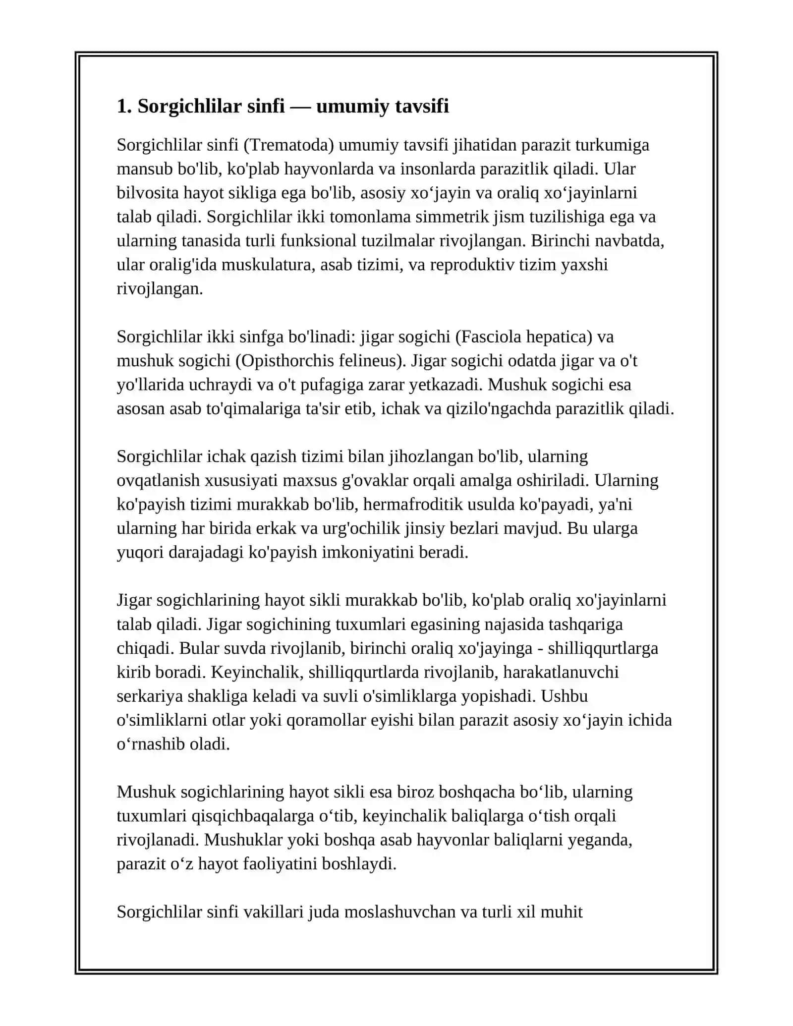 SORGICHLILAR SINFI JIGAR QURTI LANSETSIMONLAR SINFI MUSHUK SORGICHI OPKA VA QORIN SORGICHI 3