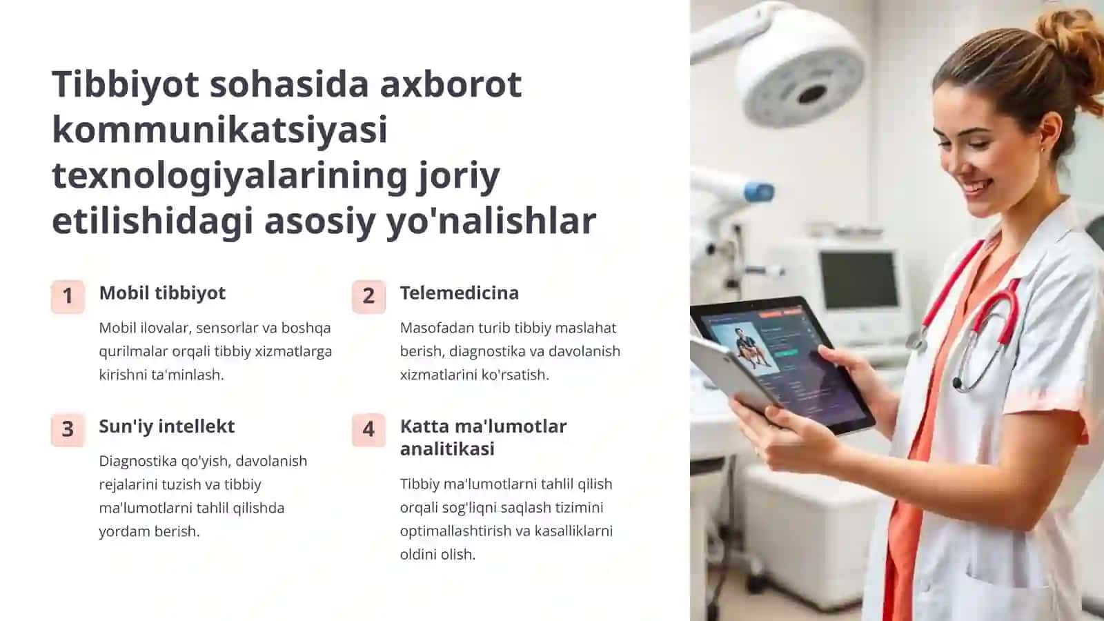 Axborot kommunikatsiyasi texnologiyalari tibbiyot sohasida 3