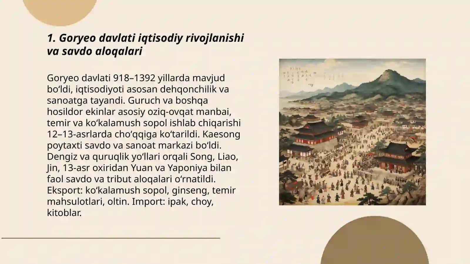 Goryeo Davlati Iqtisodiy Rivojlanishi va Savdo Aloqalari 3
