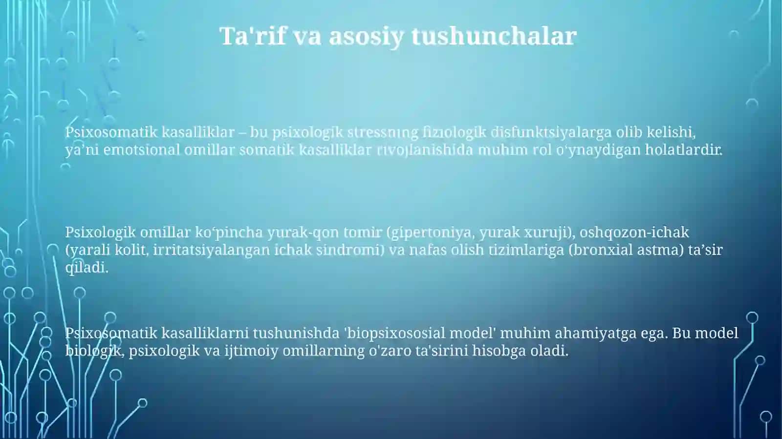 Psixosomatik kasalliklar klassifikatsiyasi 3