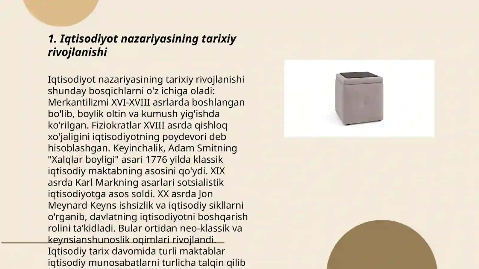 Iqtisodiyot nazariyasining fan sifatida shakllanishi 3