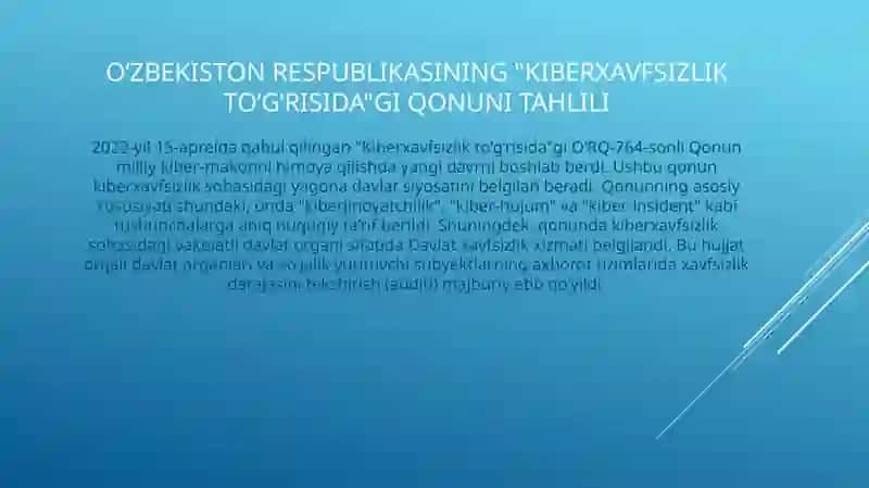 Kiberxavfsizlikga oid milliy va xorijiy me’yoriy huquqiy hujjatlar tahlili 3