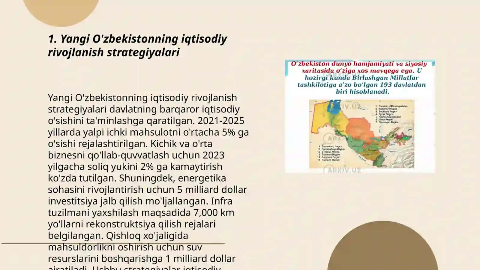 Yangi O'zbekistonning iqtisodiy rivojlanish strategiyalari 3