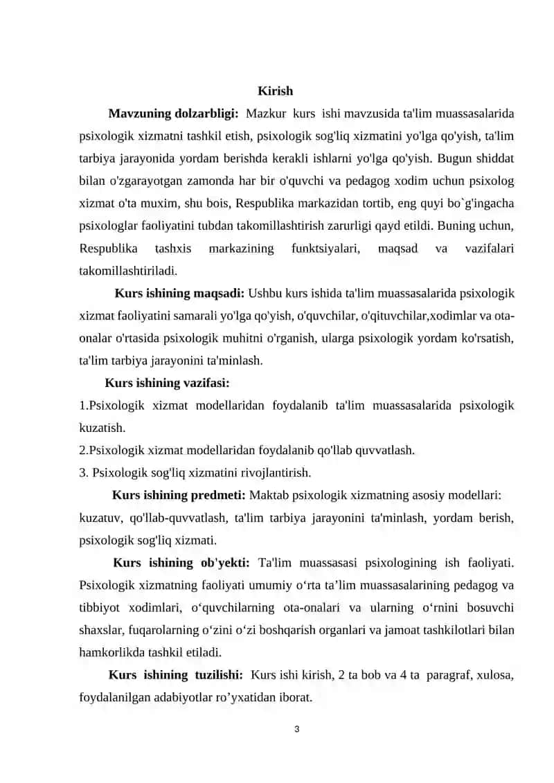 Psixologik xizmatning O’zbekistondagi rivojlanish tarixi 3