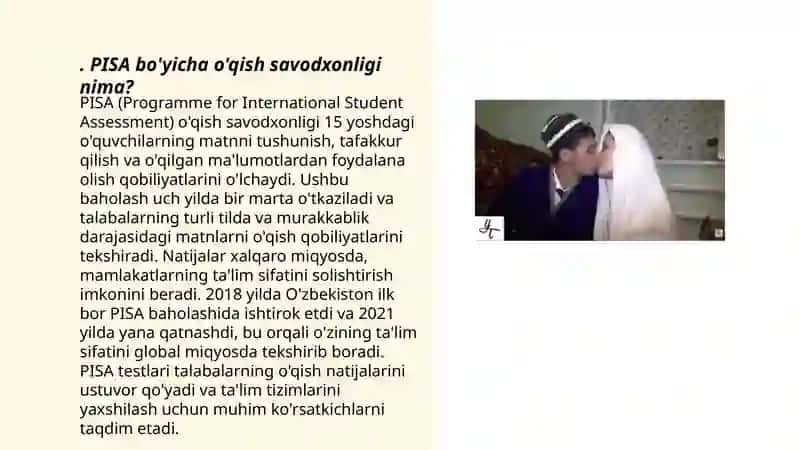 PISA bo'yicha o'qish savodxonligi 3