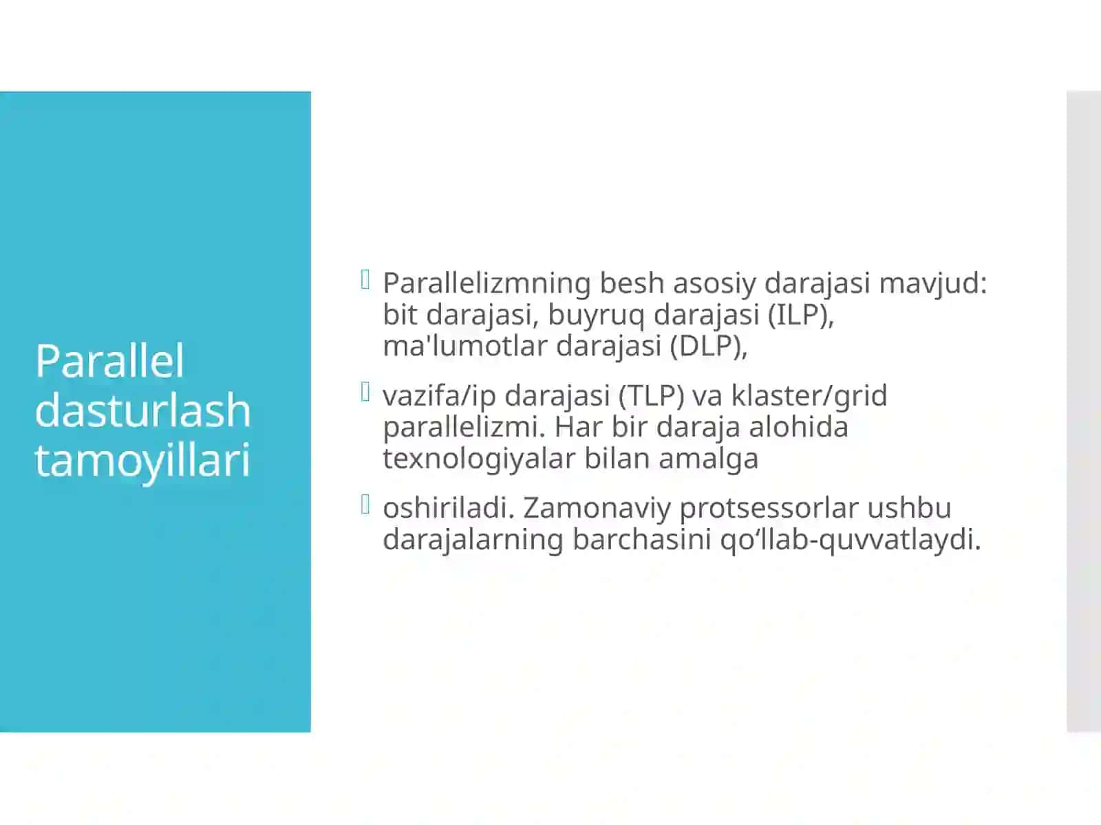 Parallel dasturlashdan VLIW arxitekturasi 3