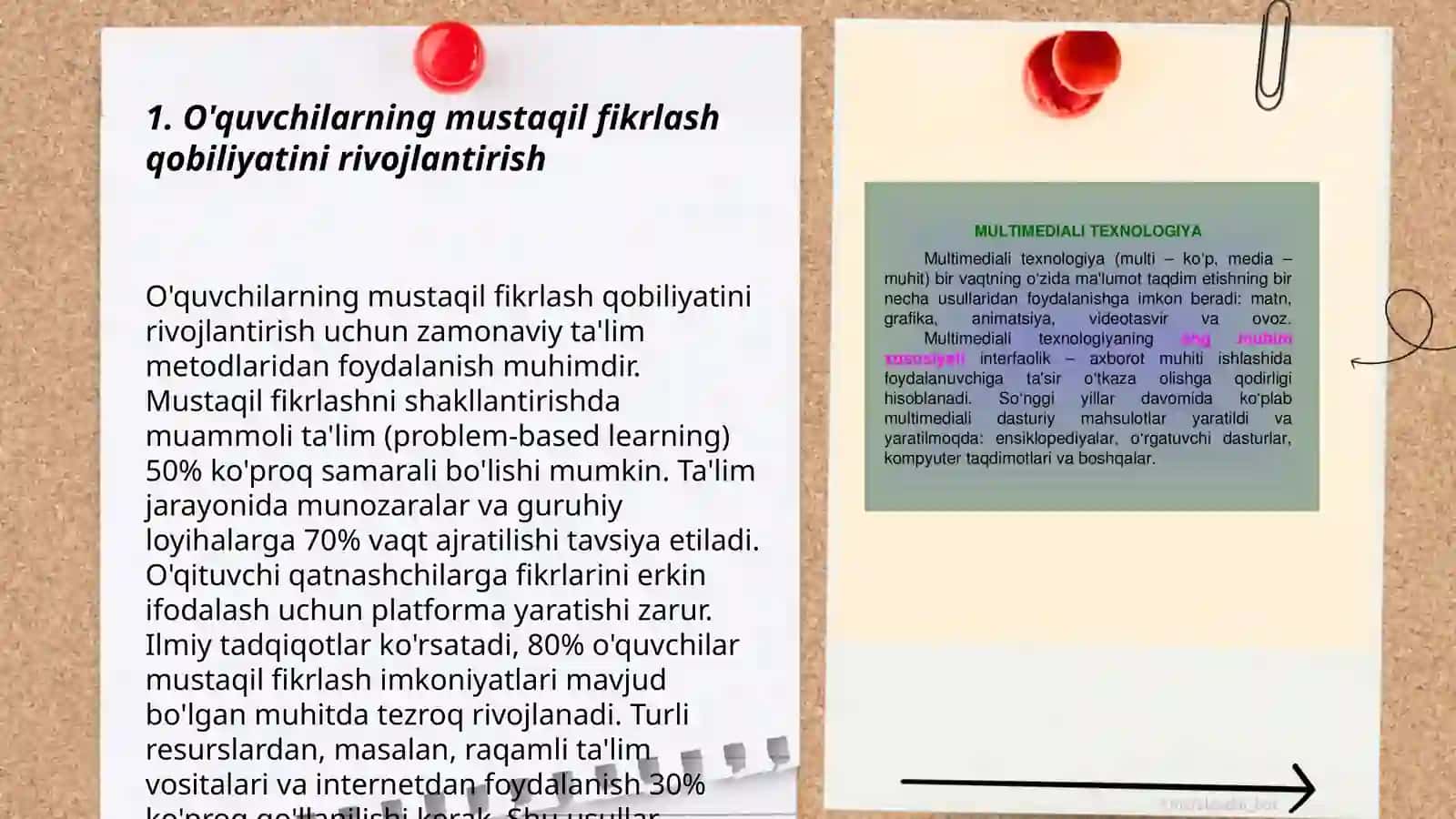 Fanni oʻzlashtirishga qaratilgan pedagogik texnologiyalat 3