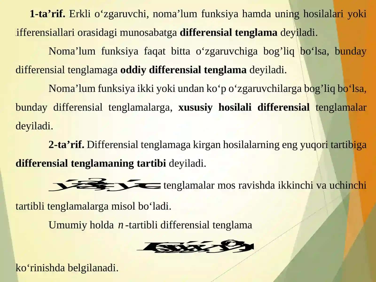 18 BIRINCHI TARTIBLI VA IKKINCHI TARTIBLI DIFFERENSIAL TENGLAMALAR 3
