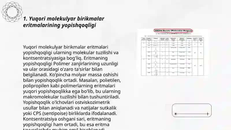 Yuqori molekulyar birikmalar eritmalarining xossalari. Qonning reologik hususiyatlari 3