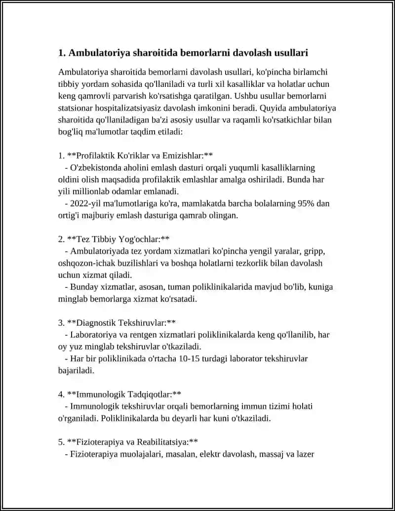 AMBULATORIYA SHAROITIDA BEMORLAR BILAN SHAROITIDA BOʻLISH 3