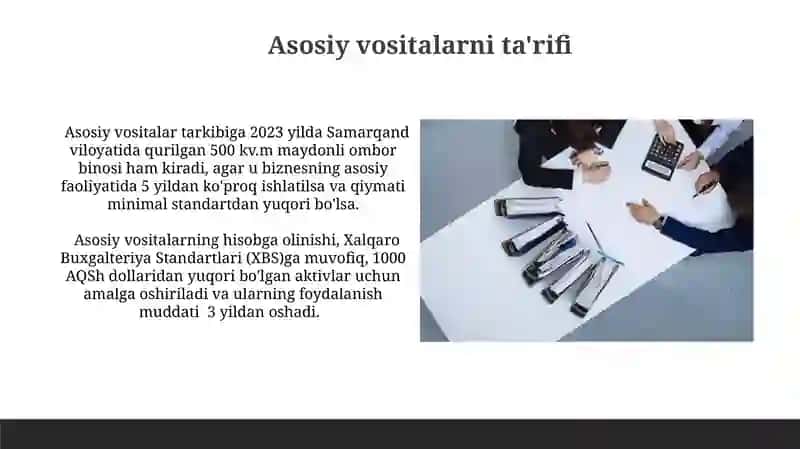 Asosiy vositalarni ta'rifi 3