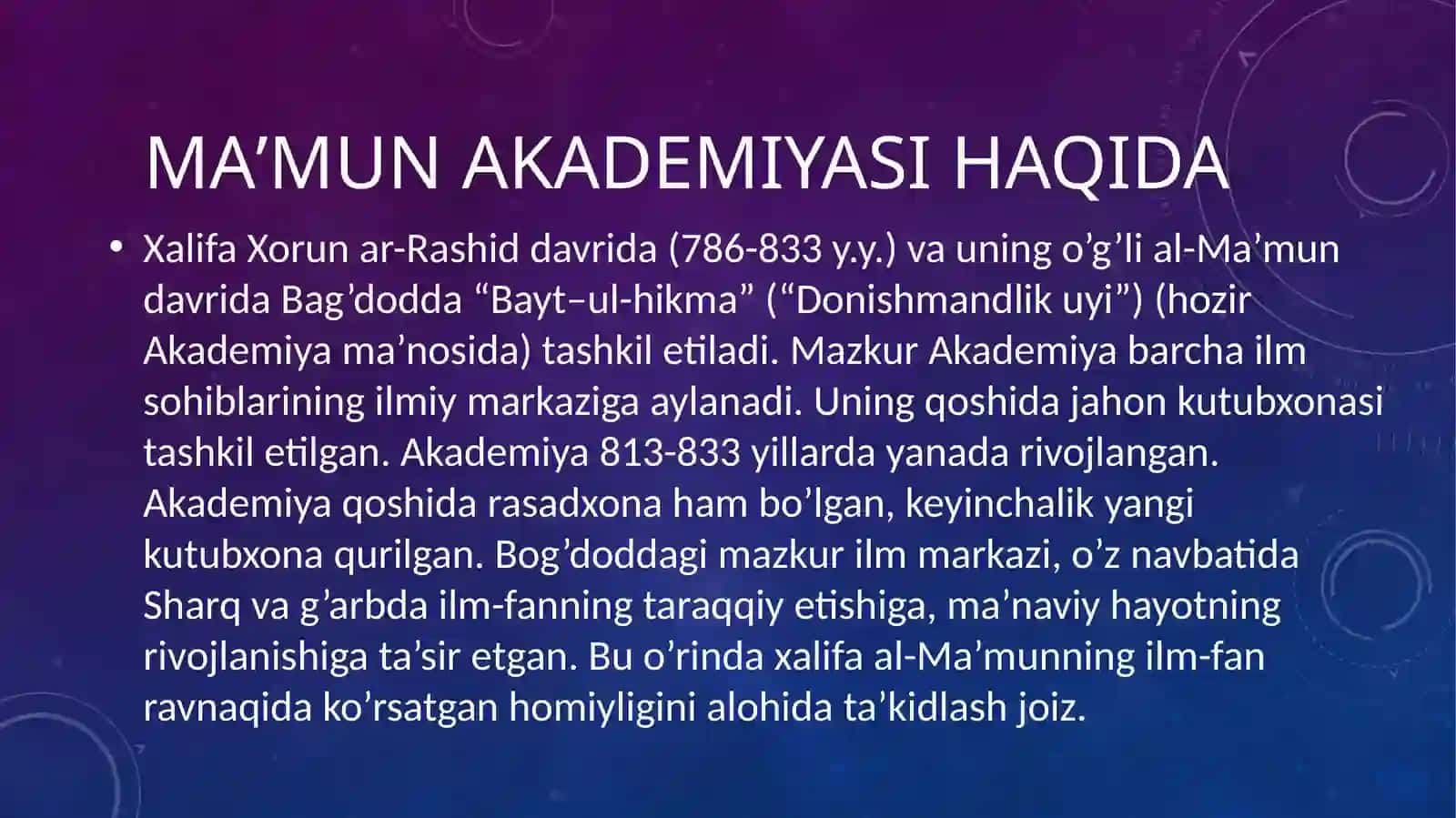 Sharq uyg’onish davrida (1- Renessans) ilm-fan pedagogik fikrlar. 3