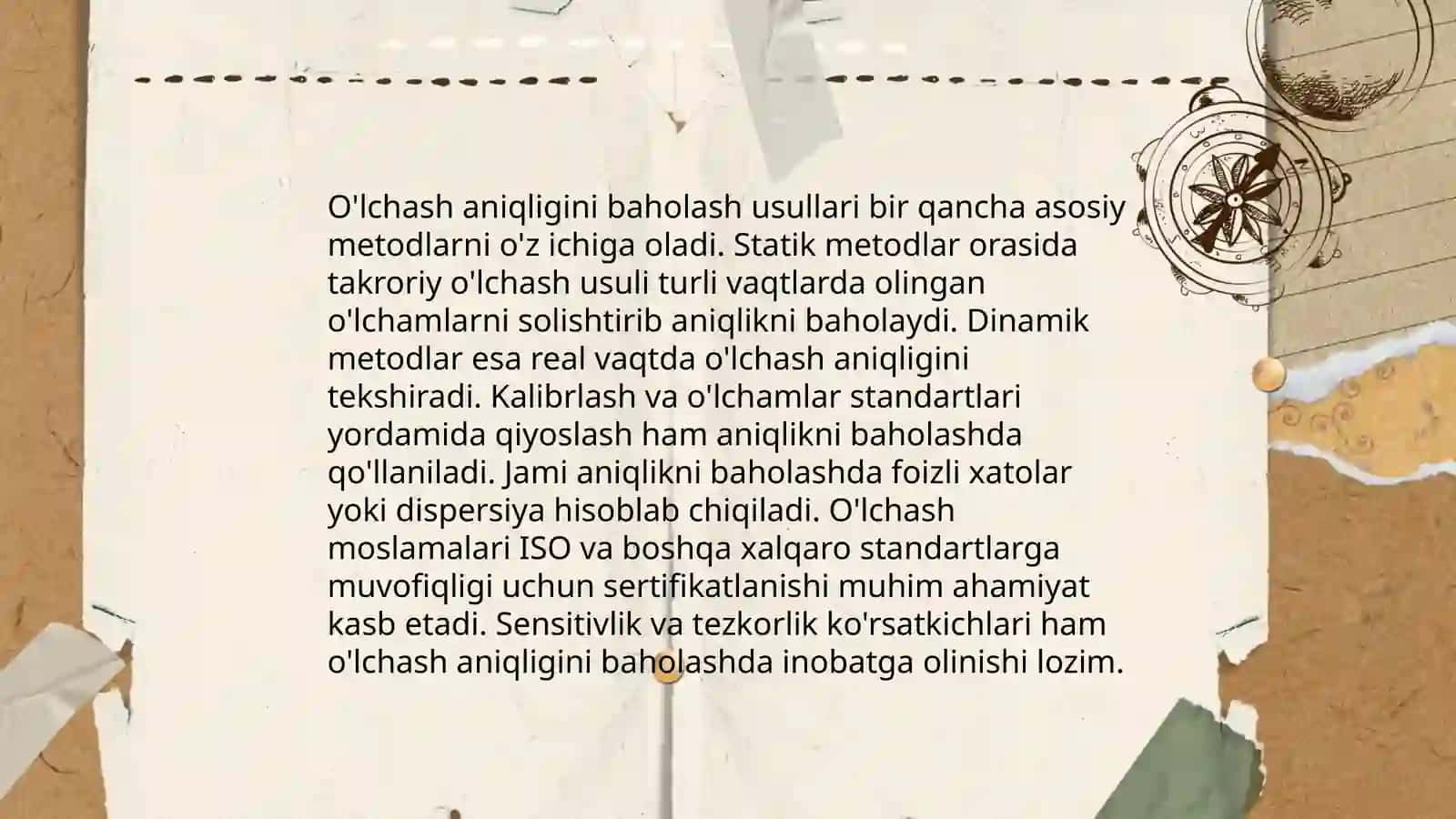 O'lchashning standart hisoblashning muqobil usullari 3