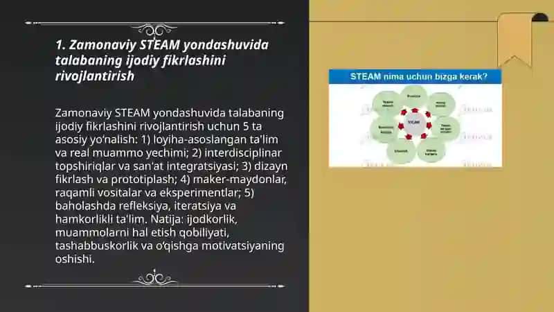Zamonaviy steam yondashuvi davr talabasi 3