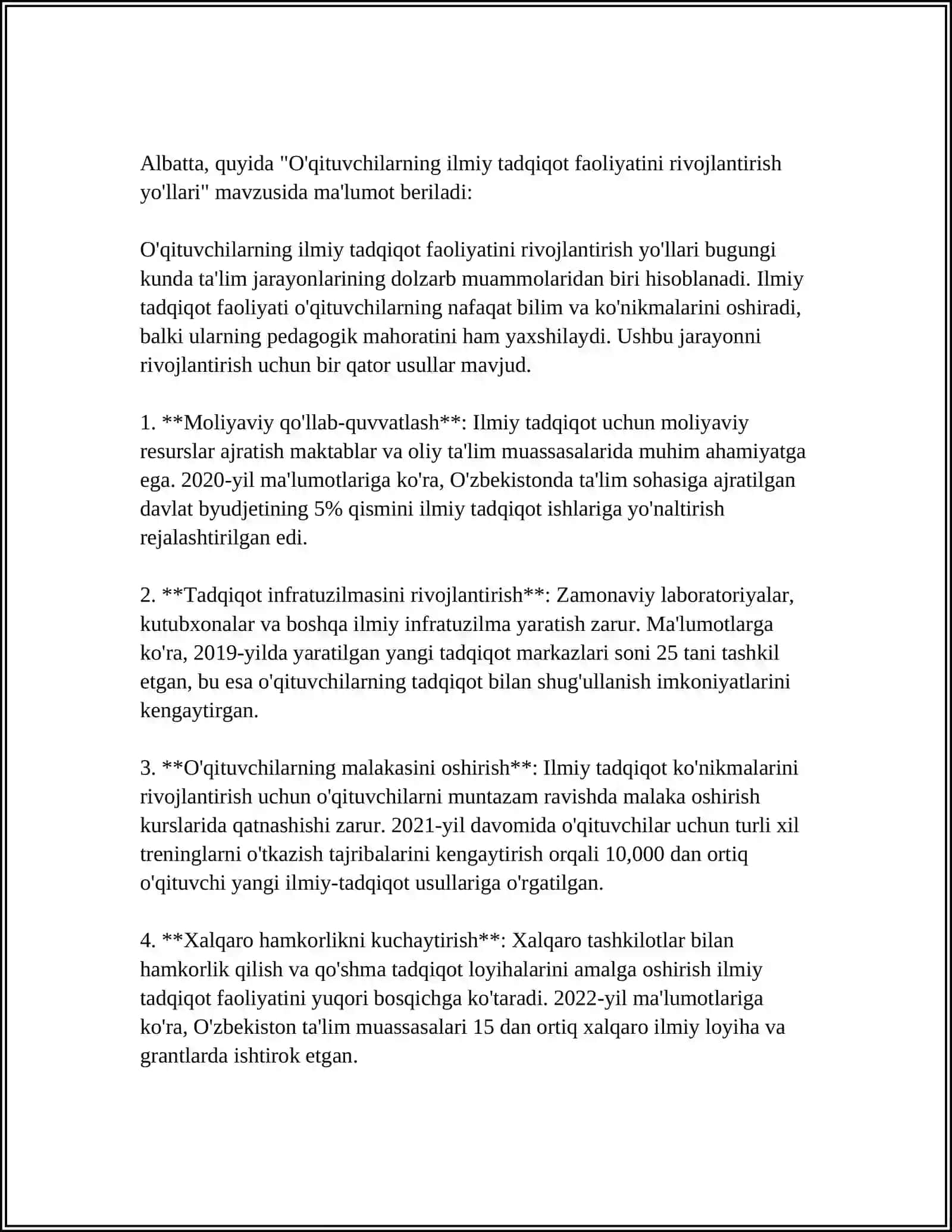 BO'LAJAK O'QITUVCHILARNI ILMIY TADQIQOT ISHLARIGA YO'ALTIRISH 3