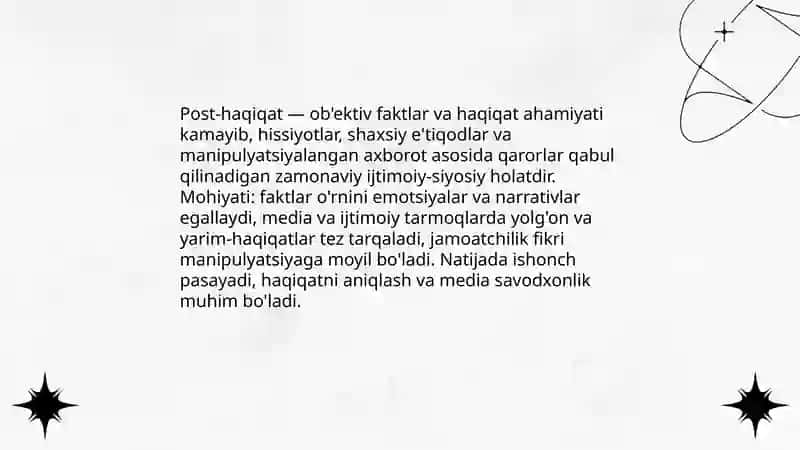 Post-haqiqat nima? 3