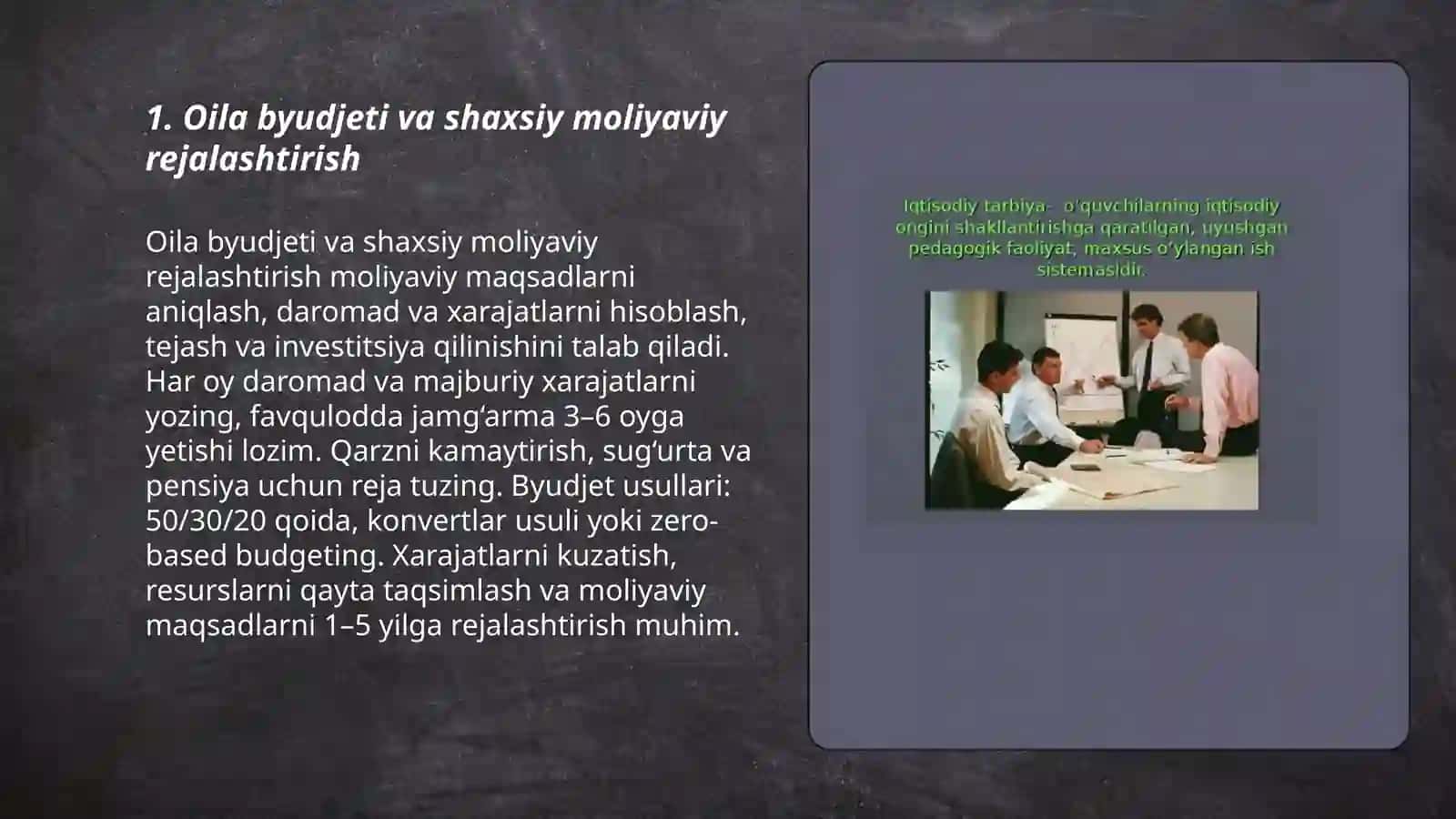 Oila byudjeti va shaxsiy moliyaviy rejalashtirish 3