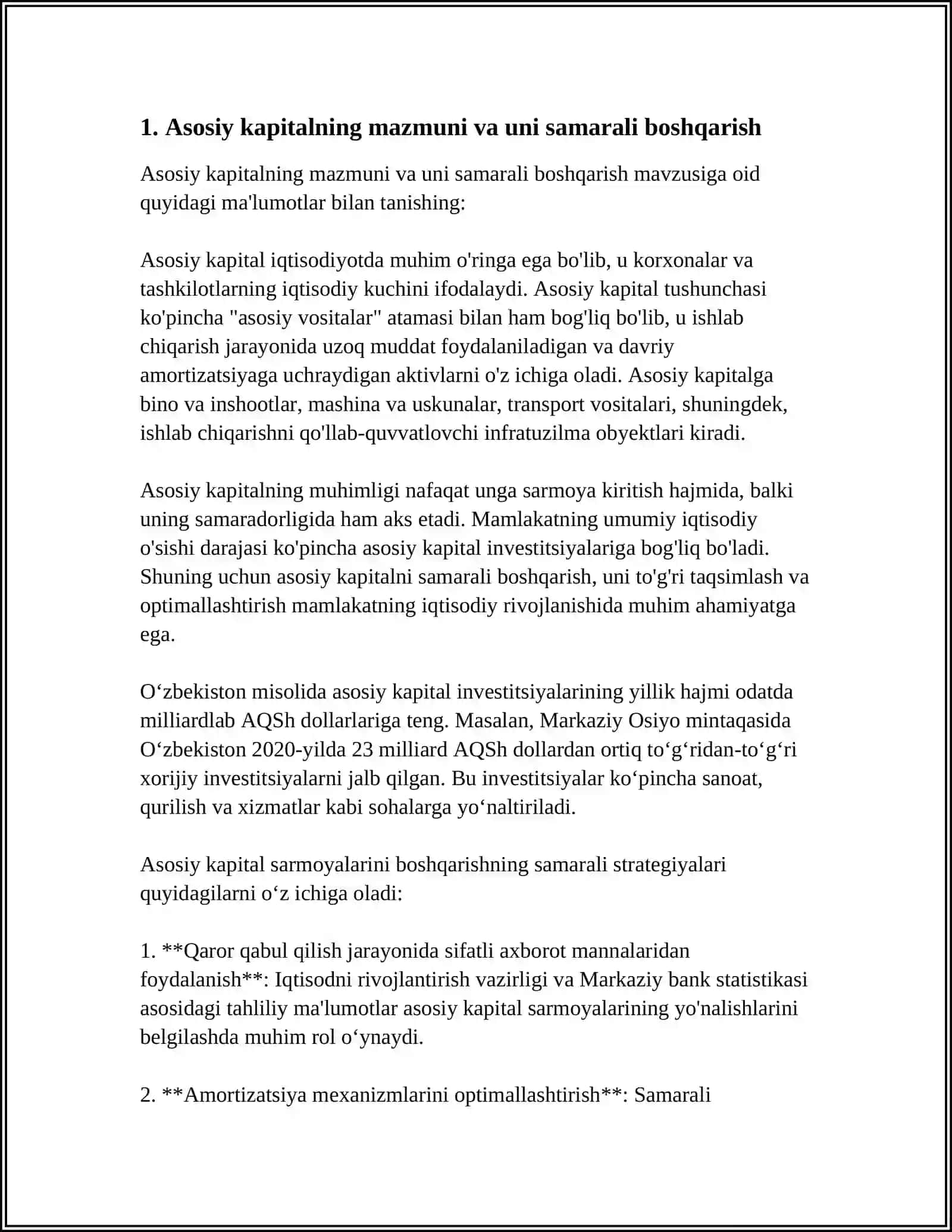 TADBIRKORLIK KAPITALINING AYLANISHI. ASOSIY VA AYLANMA KAPITAL 3
