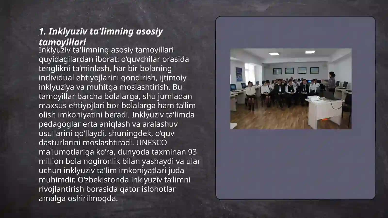 Inklyuziv talim sinflari va boshlangich tayanch korreksion sinflarda imkoniyati cheklangan bolalarni oqitish boyicha pedagogik jarayonni tashkil etish yollari 3