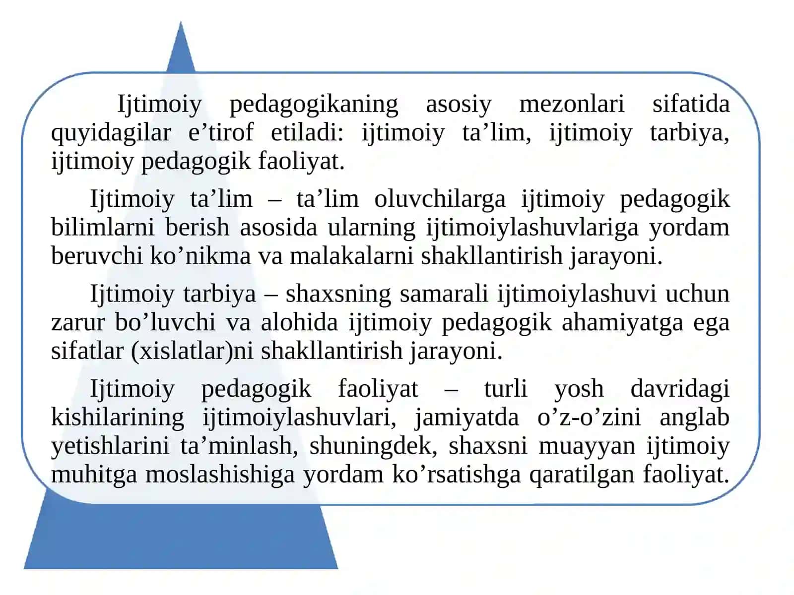 Ijtimoiy pedagogika fanining kategoriyalari va tamoyillari 3