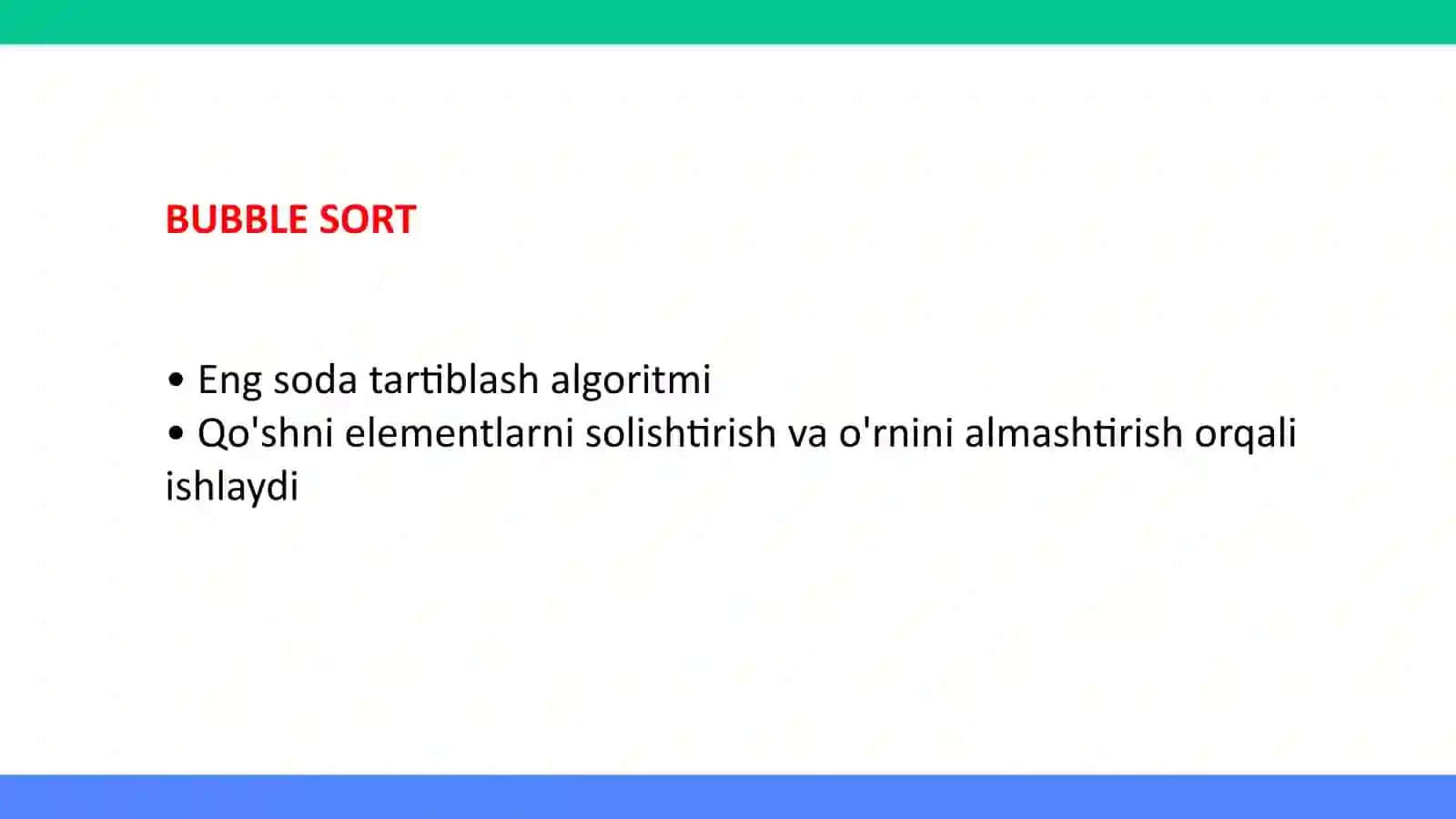 BUBBLE SORT 3