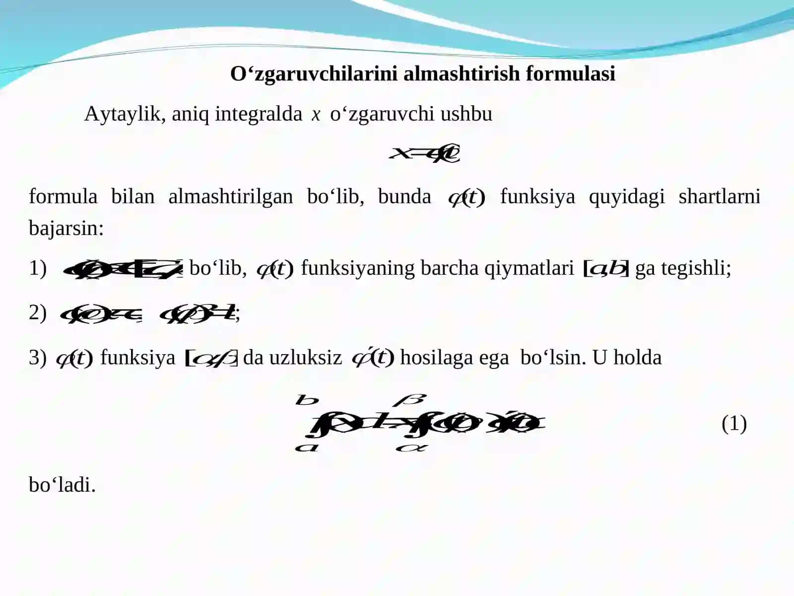 Aniq integralni integrallash usullari 3