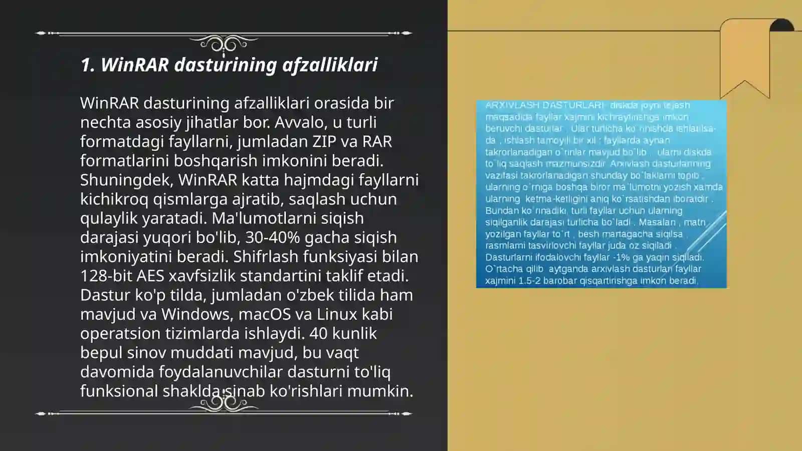 Maʼlumotlarni shifrlash va arxivlash vositalari 3