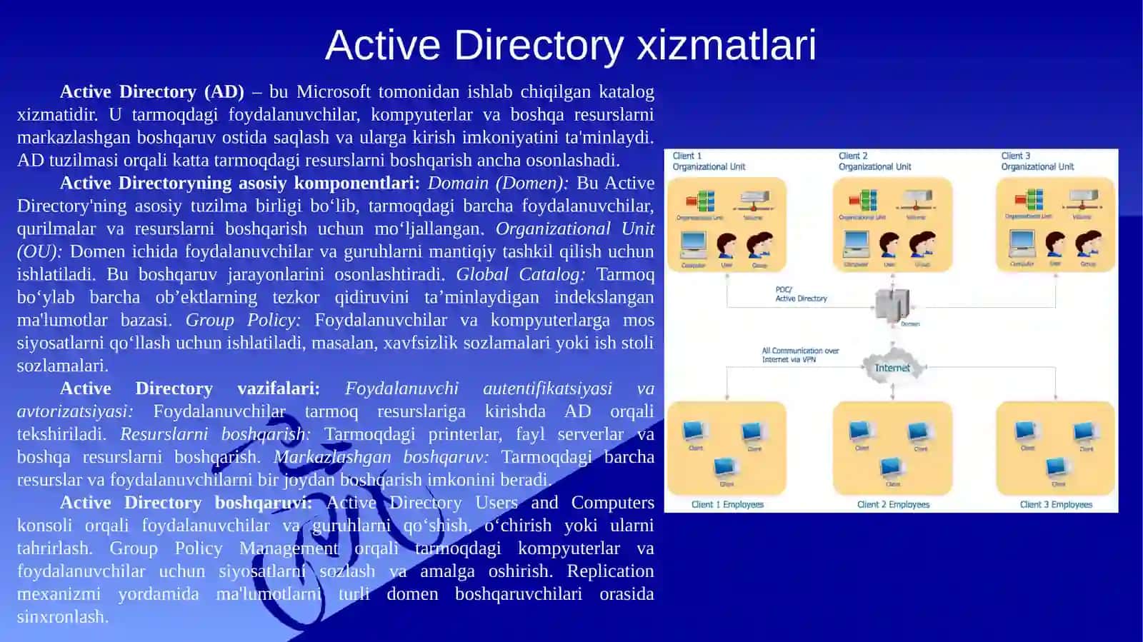 Windows Server Infratuzilmasi Markaziy Xizmatlari 3