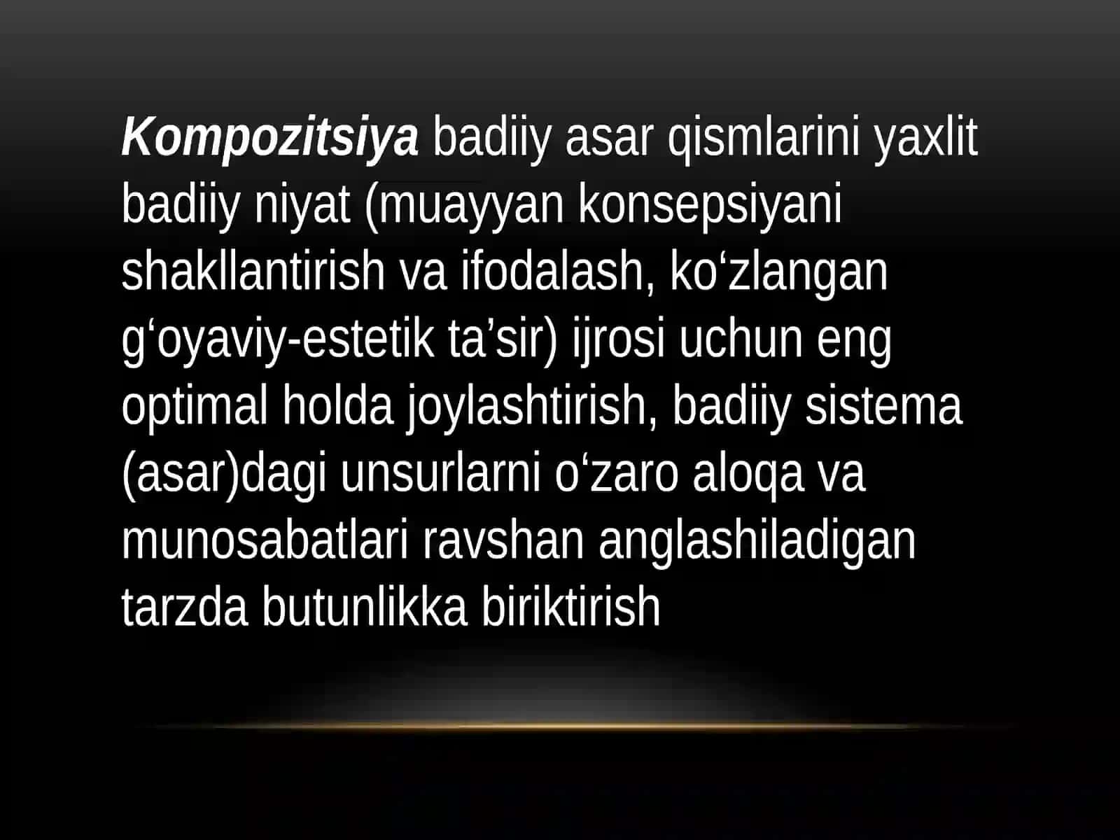 Badiiy asar kompozitsiyasi 3