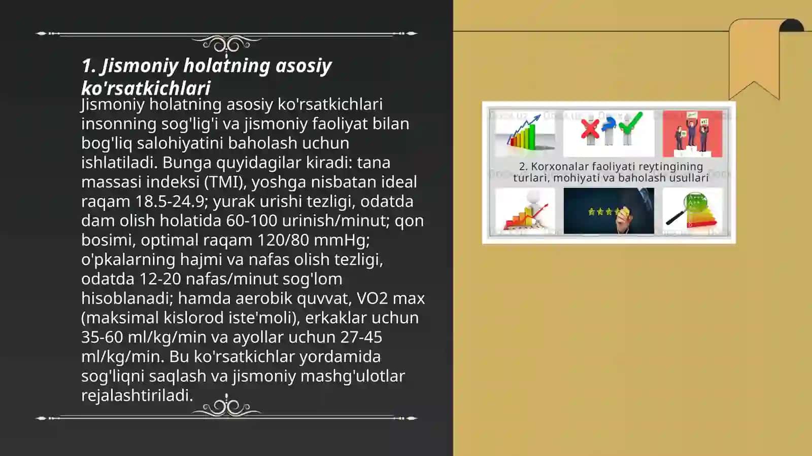 Tananing jismoniy holatini nazorat qilish uslibiyatini o`zlashtirish 3