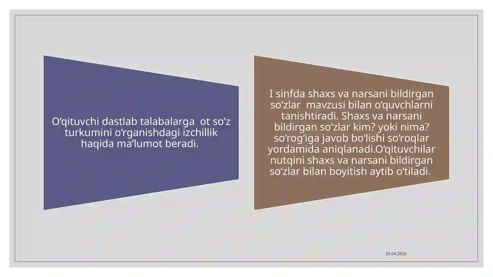 Otnio'rganish darslar rejasi va ishlanmasini tuzish. 1-4-sinflar uchun otni o'rganish darsining ishlanmasini tuzish 3