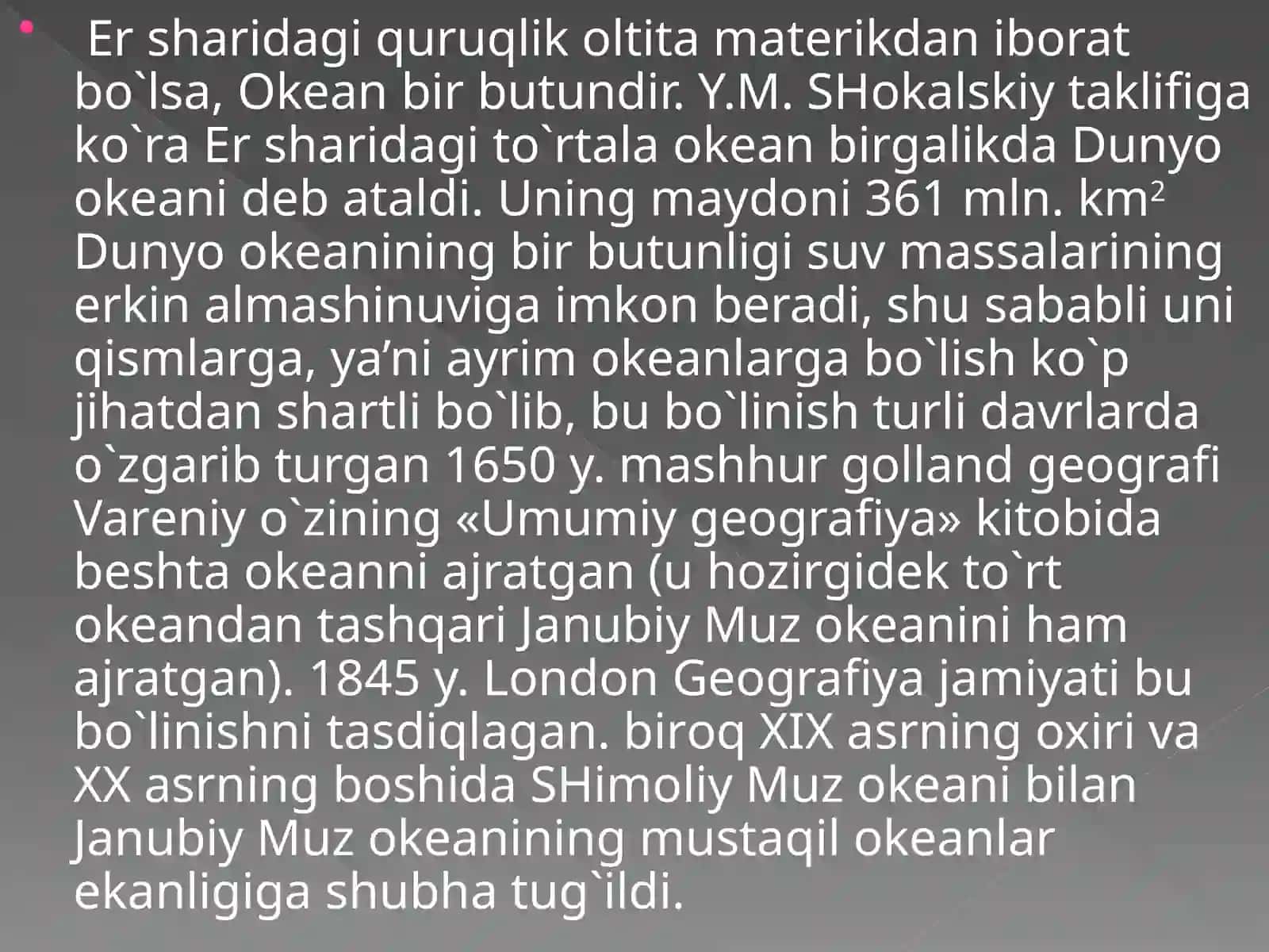 Dunyo okeani va uning qismlari 3