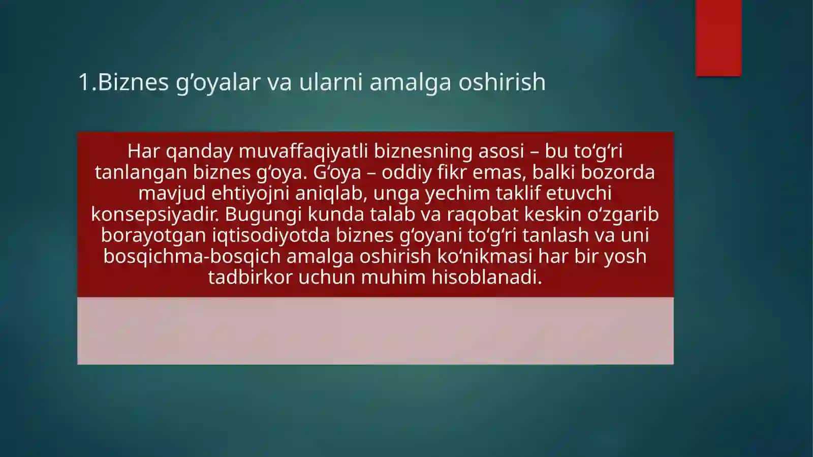 Innovatsion biznesni rivojlantirish 3