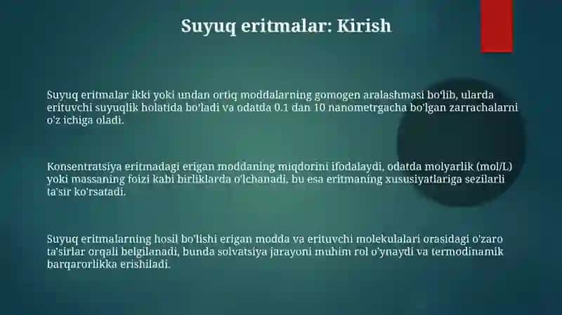 Suyuq eritmalar va ularning konsentratsiyasi 3