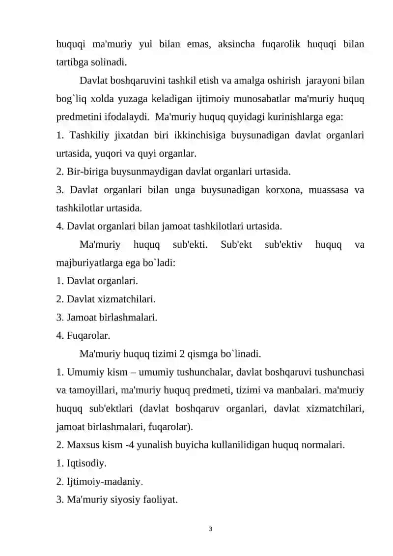 MA'MURIY HUQUQ MANBALARI 3