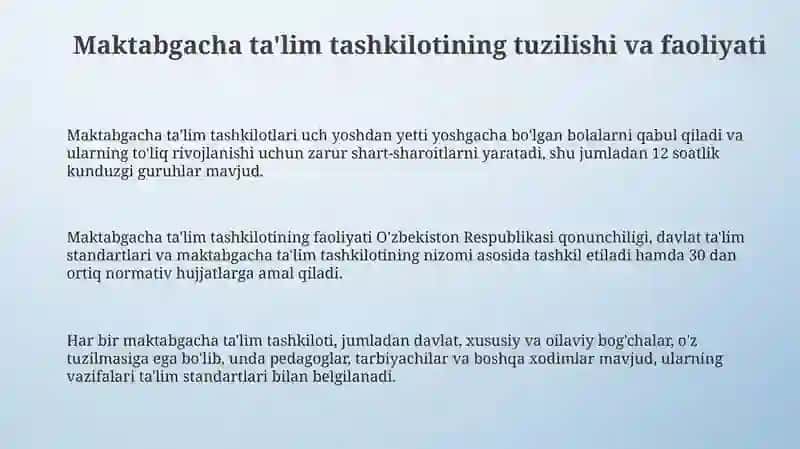 Maktabgacha ta'lim tashkilotlarining asosiy yo'nalishlari 3