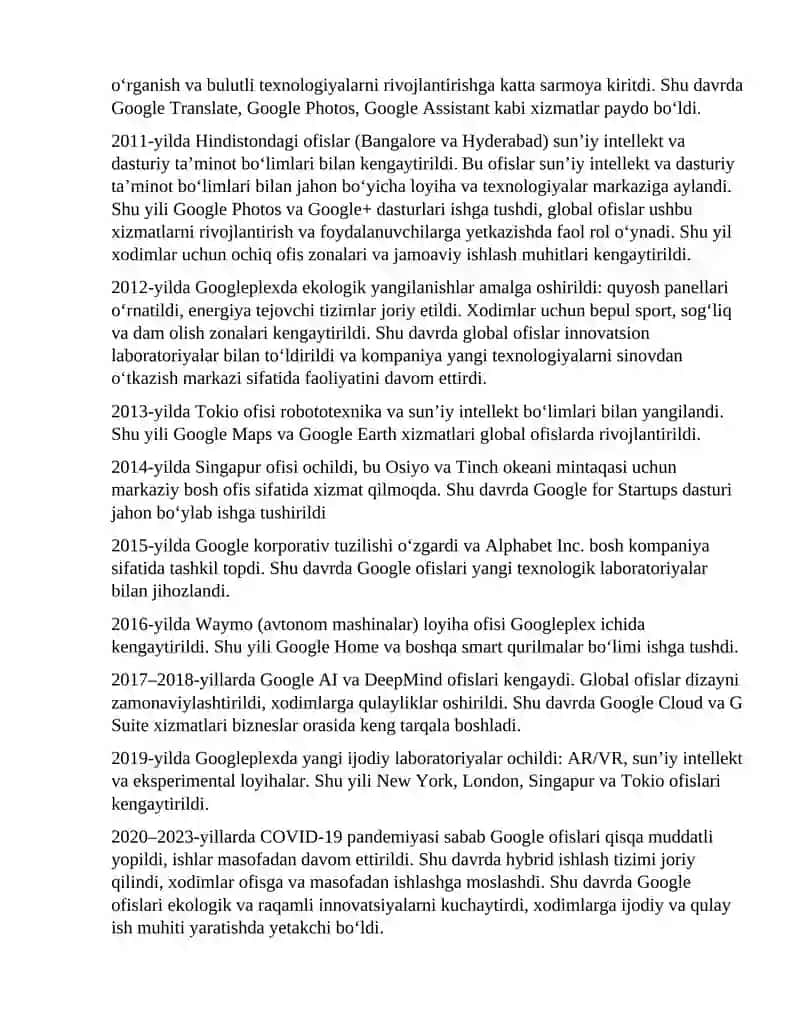 Google dasturlari va ularning xususiyatlari 3