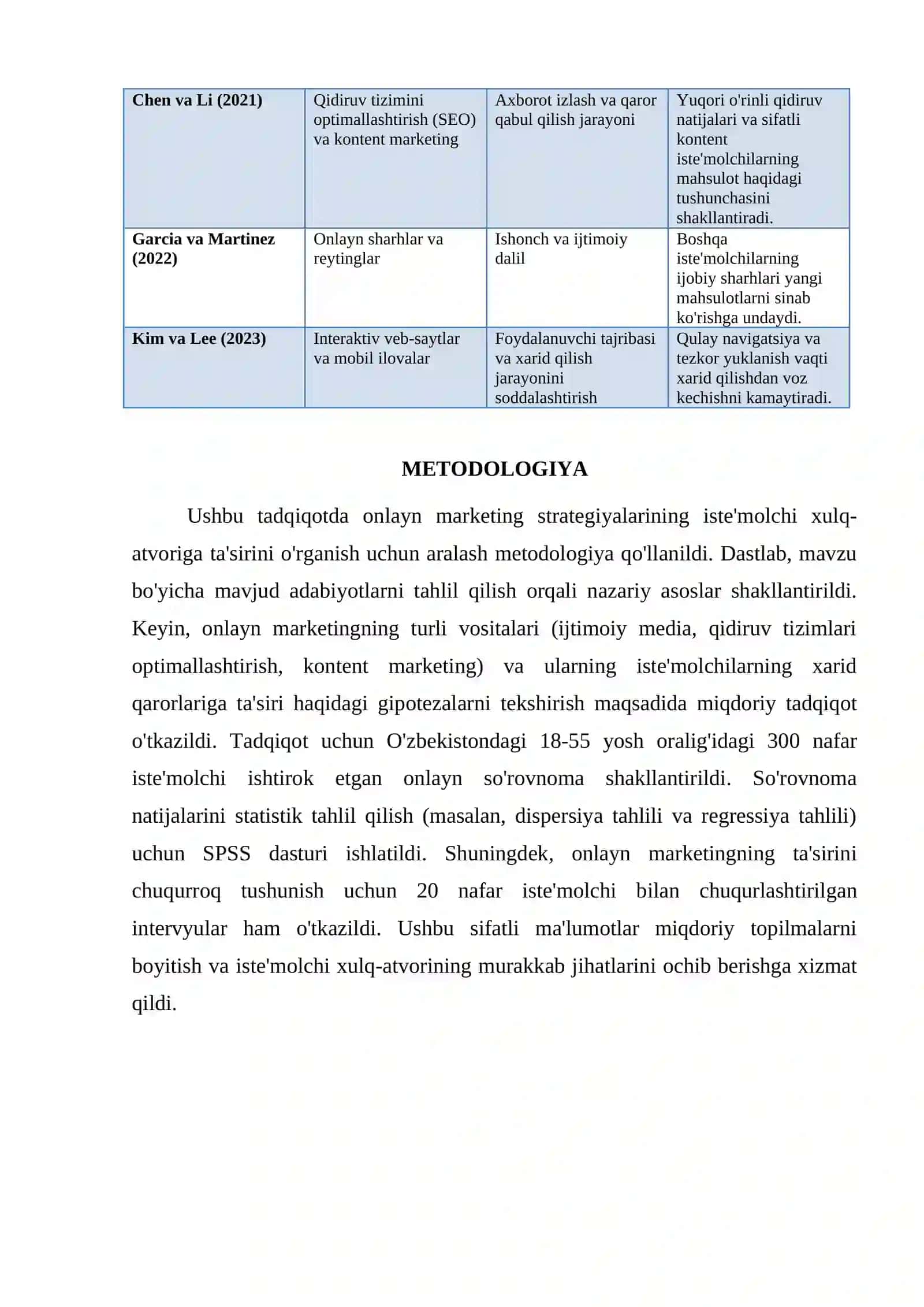 ONLAYN MARKETING STRATEGILYALARINING ISTE'MOLCHI XULQ-ATVORIGA TA'SIRI 3