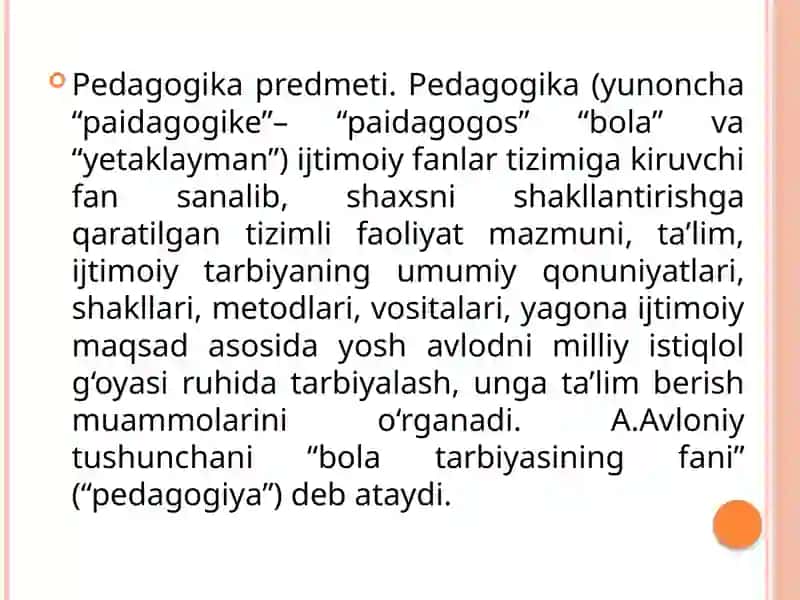 PEDAGOGIKA SHAXS TARBIYASI VA RIVOJLANISHI TO‘G‘RISIDAGI FAN. ILMIY-PEDAGOGIK TADQIQOT METODOLOGIYASI VA METODLARI 3