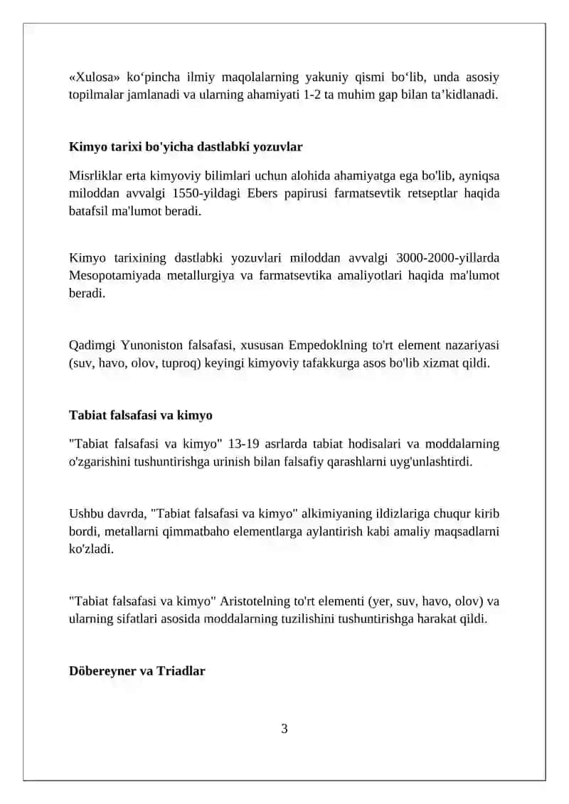 Kimyo tarixini oʻrganishga boʻlgan dastlabki yondashuvlar 3
